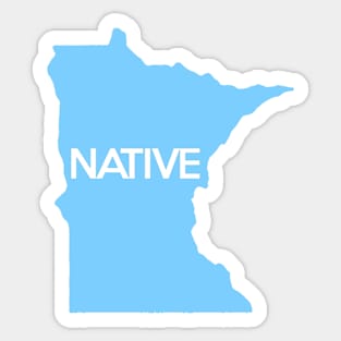 Minnesota Native MN Blue Sticker